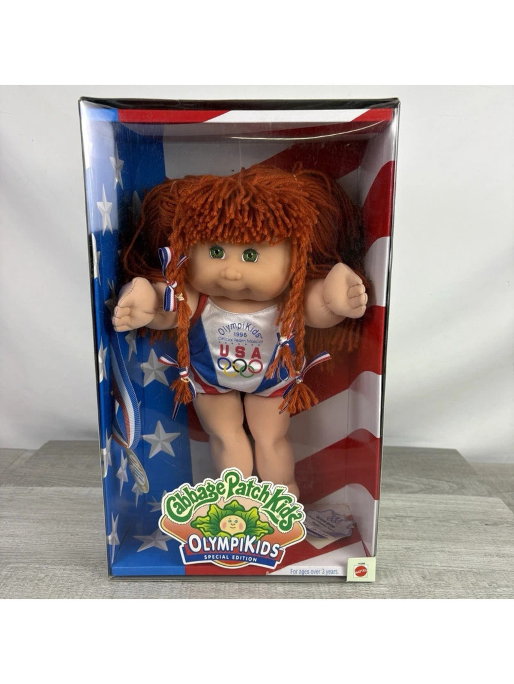 1996 Cabbage Patch Kids OlympiKids Swimming Doll Eunice Esme NIB Mattel 14598